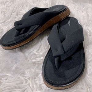 RAG & Bone Parque Flip Flops Sandals Padded Straps Black Neoprene Women Sz 38